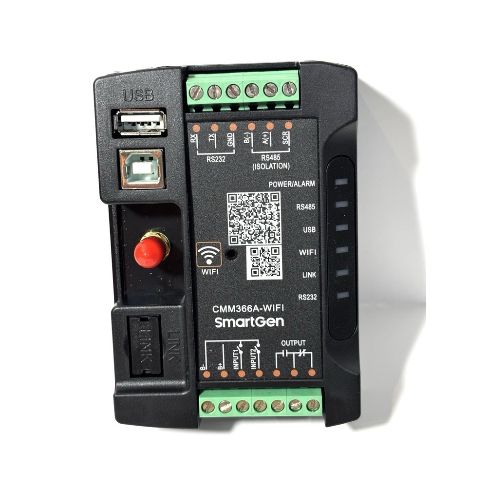 SmartGen CMM366A-WIFI Generator Controller Module RS485 RS232 Remote WiFi